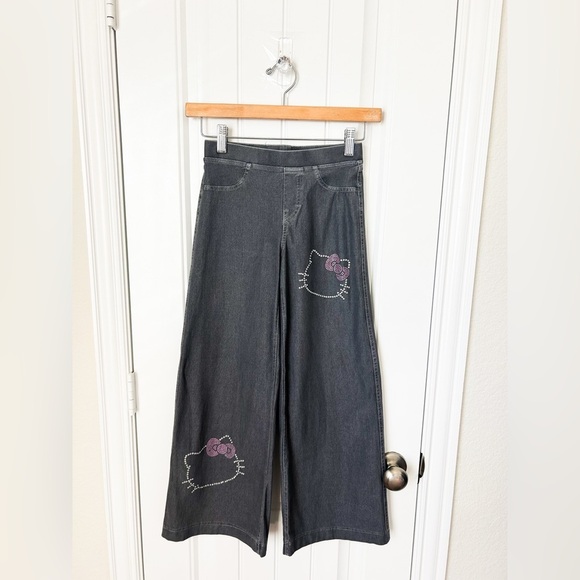 H&M Other - Hello Kitty Sanrio Wide Leg Rhinestone Pants H&M Girls Size 10